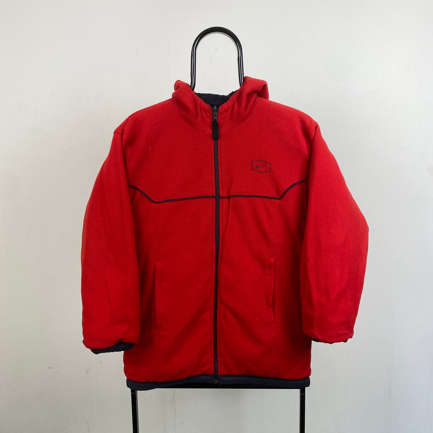 00s Nike Reversible Coat Puffer Jacket Blue Red Womens Medium