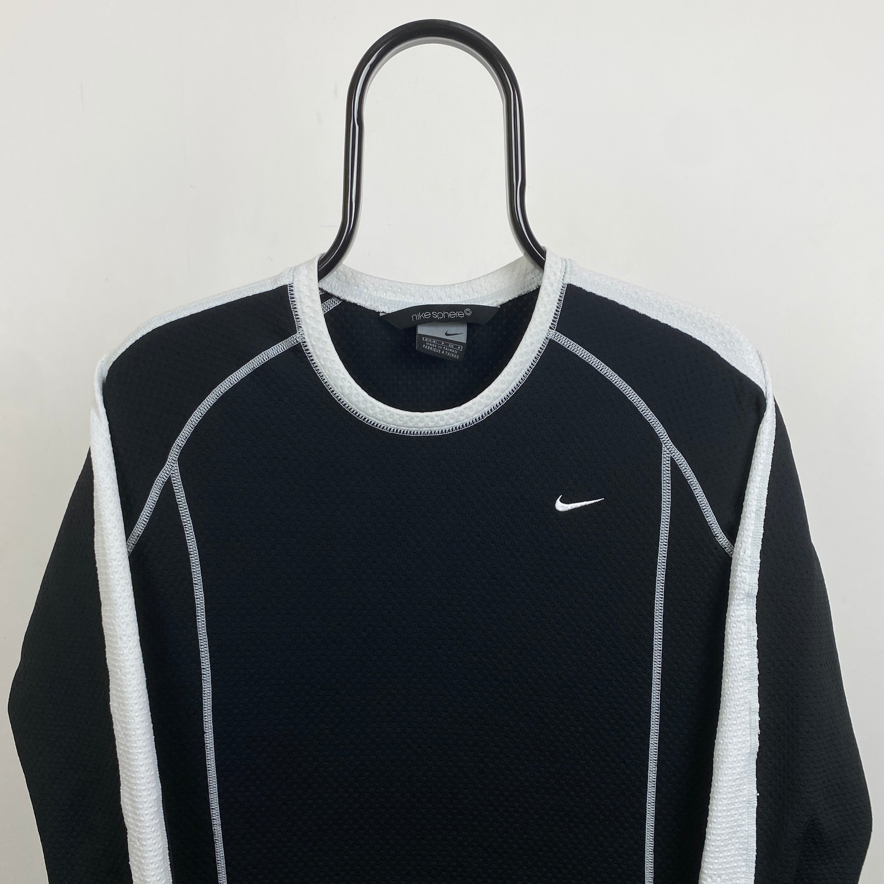 00s Nike Sphere Thermal Sweatshirt Black Womens Small