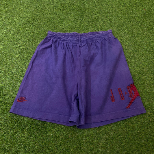 90s Nike Air Jordan Cotton Shorts Purple Large