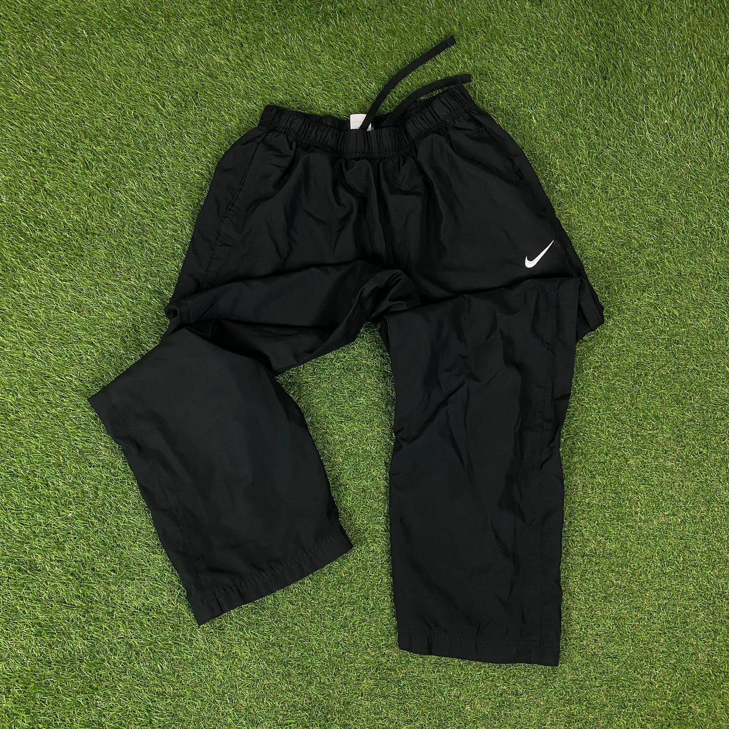 00s Nike Piping Tracksuit Jacket + Joggers Set Black Large