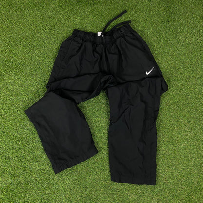 00s Nike Piping Tracksuit Jacket + Joggers Set Black Large