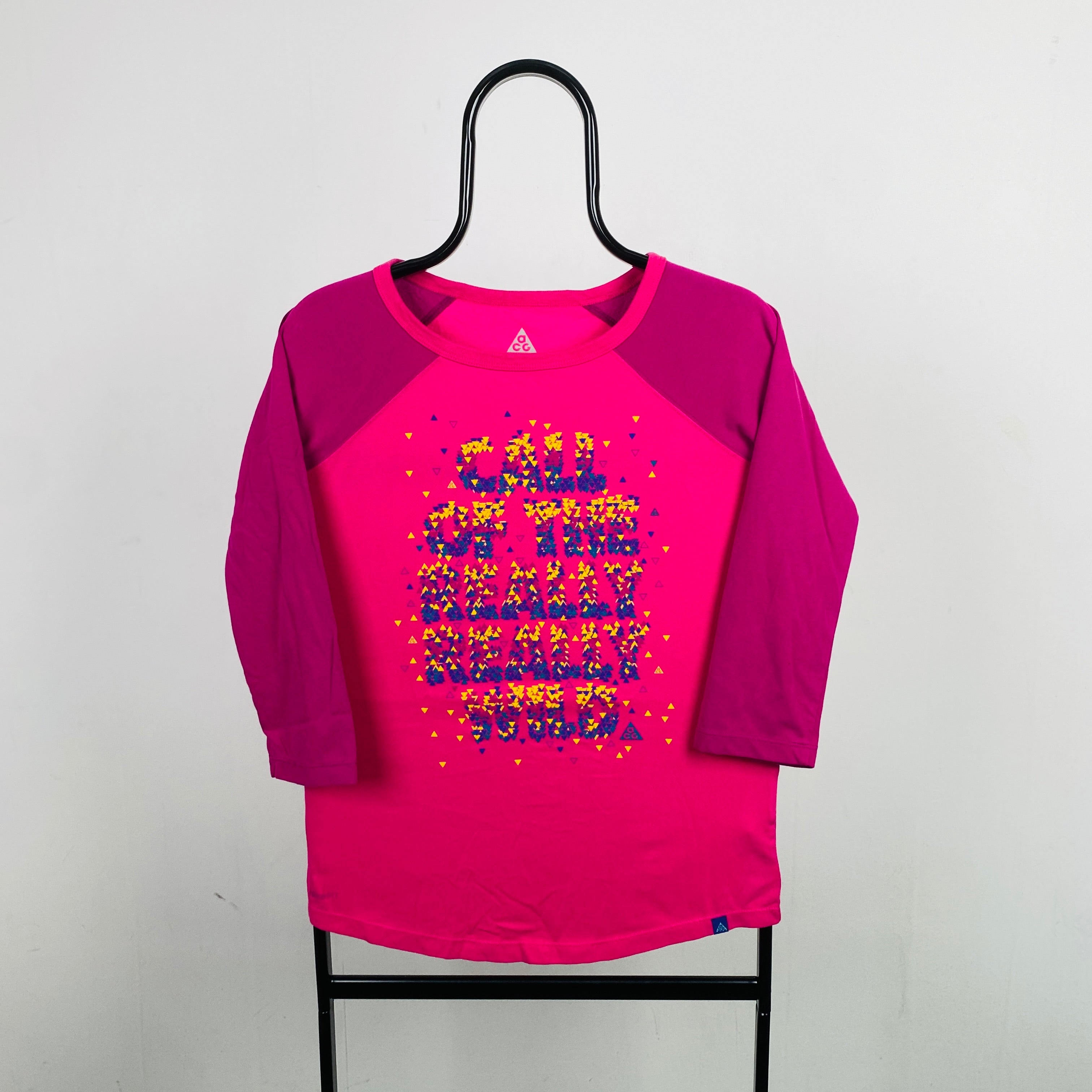 00s Nike ACG Long Sleeve T-Shirt Pink Medium
