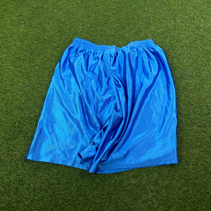 Retro Mizuno Football Shorts Blue Large