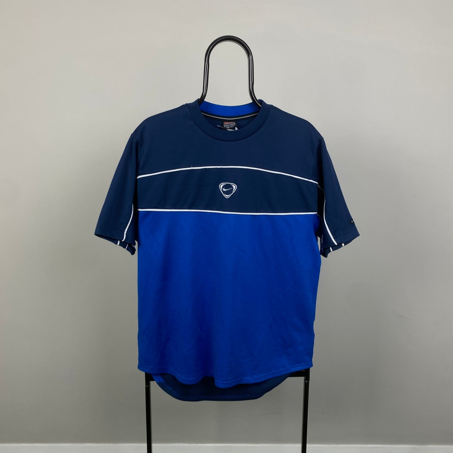 00s Nike Piping T-Shirt Blue Medium