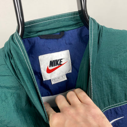 90s Nike Windbreaker Jacket Green Large