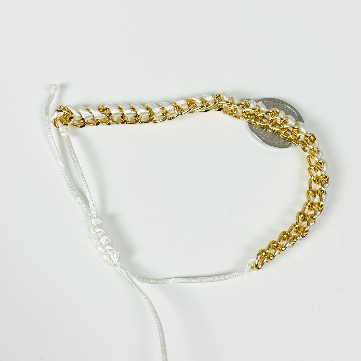 Braided Jesus Bracelet Silver