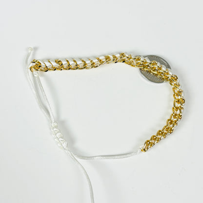 Braided Jesus Bracelet Silver
