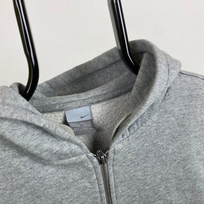 00s Nike Zip Hoodie Grey Medium