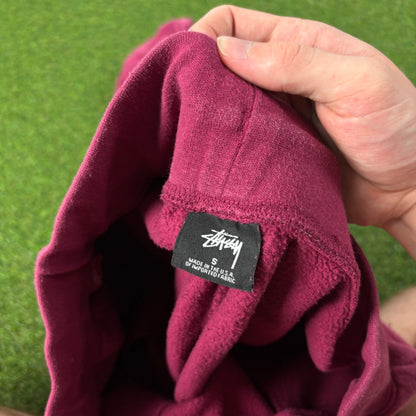 00s Stussy Cotton Joggers Red Small