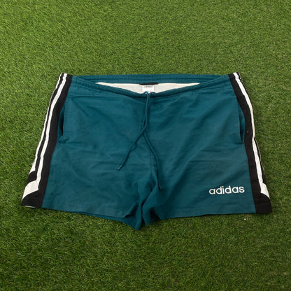 90s Adidas Football Shorts Green Large