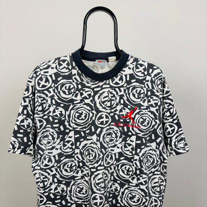 90s Nike Air Jordan All Over Print T-Shirt White XL