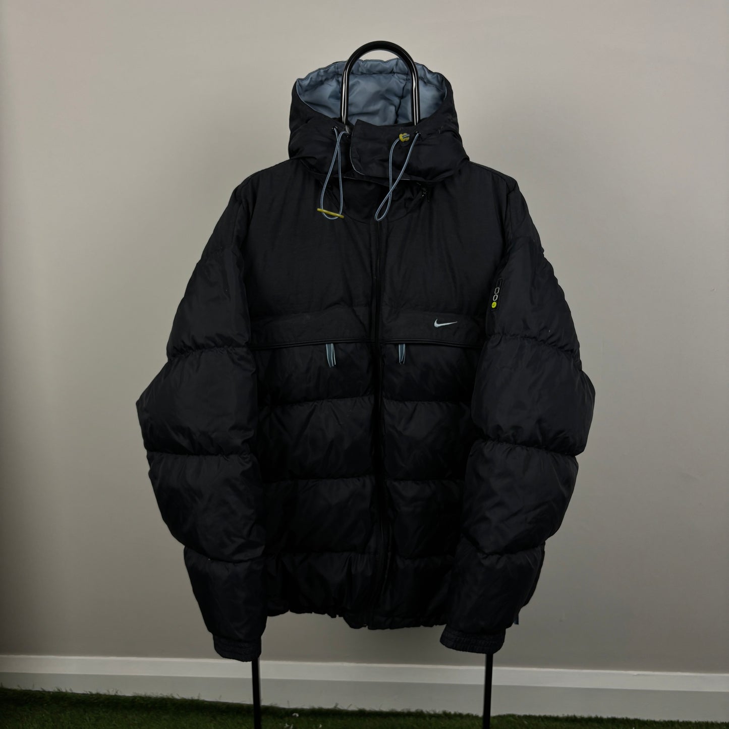 90s Nike Down Puffer Jacket Black Large