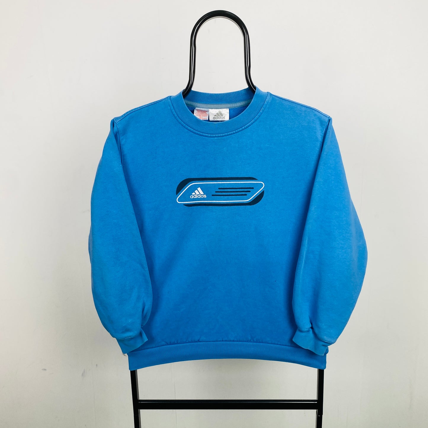 90s Adidas Sweatshirt Blue XS