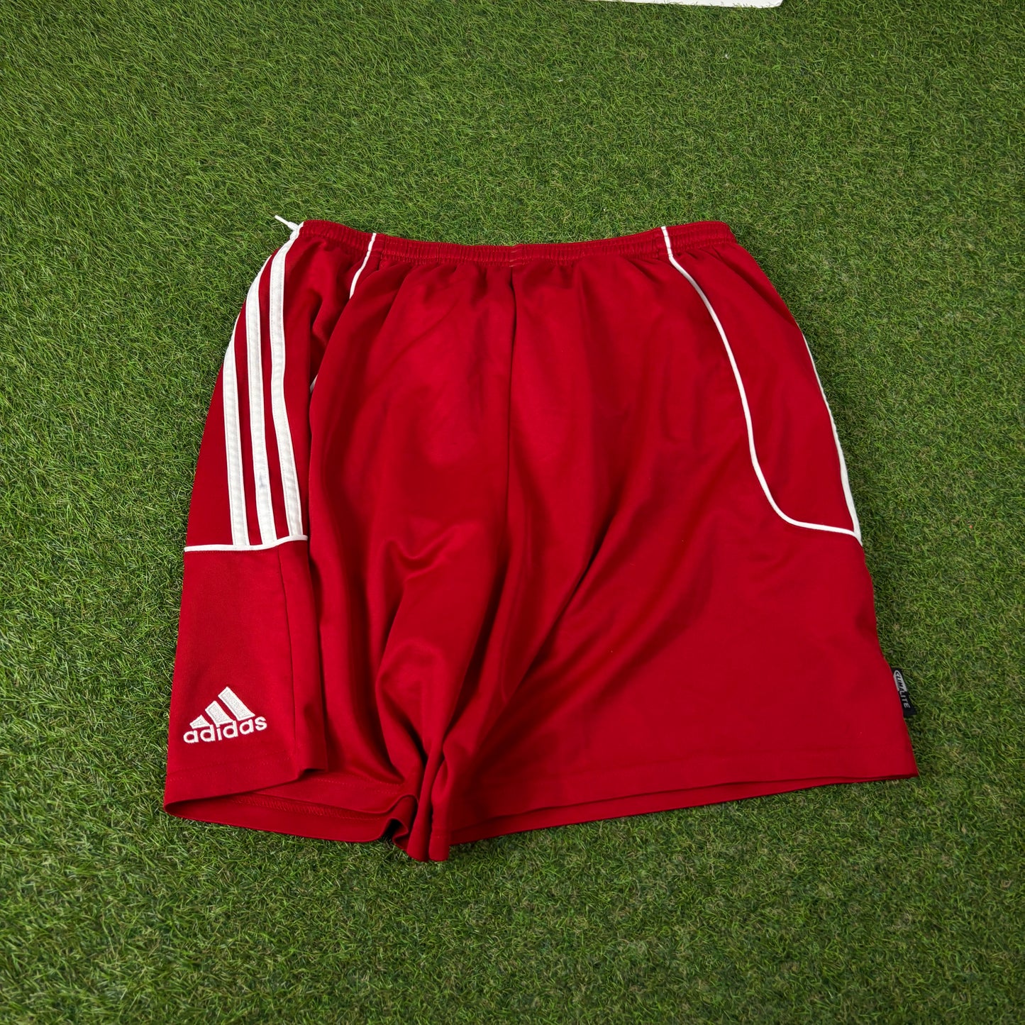 00s Adidas Football Shorts Red XL