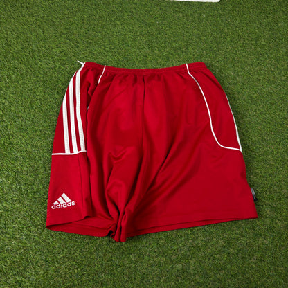 00s Adidas Football Shorts Red XL