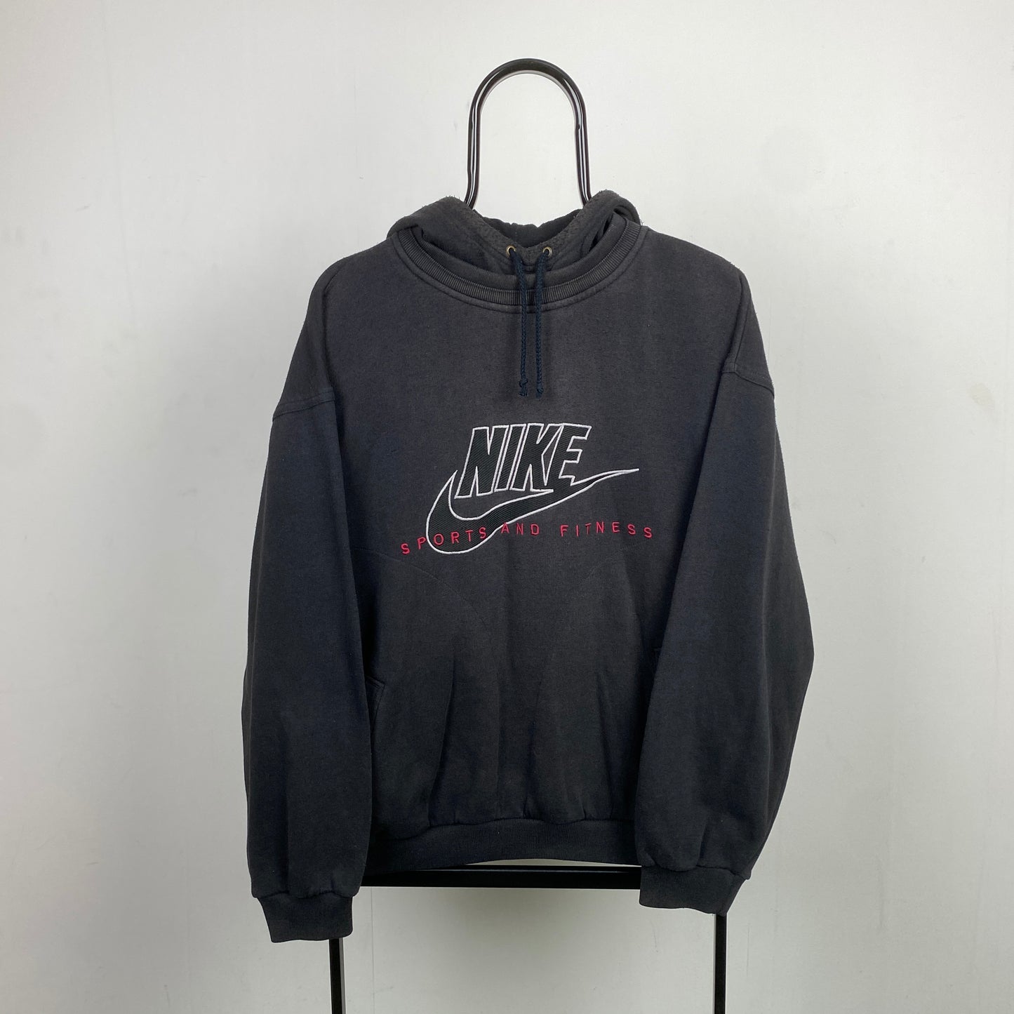 90s Nike Sports & Fitness Hoodie Black Small