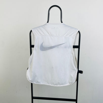 00s Nike Running Vest Gilet Jacket White Small