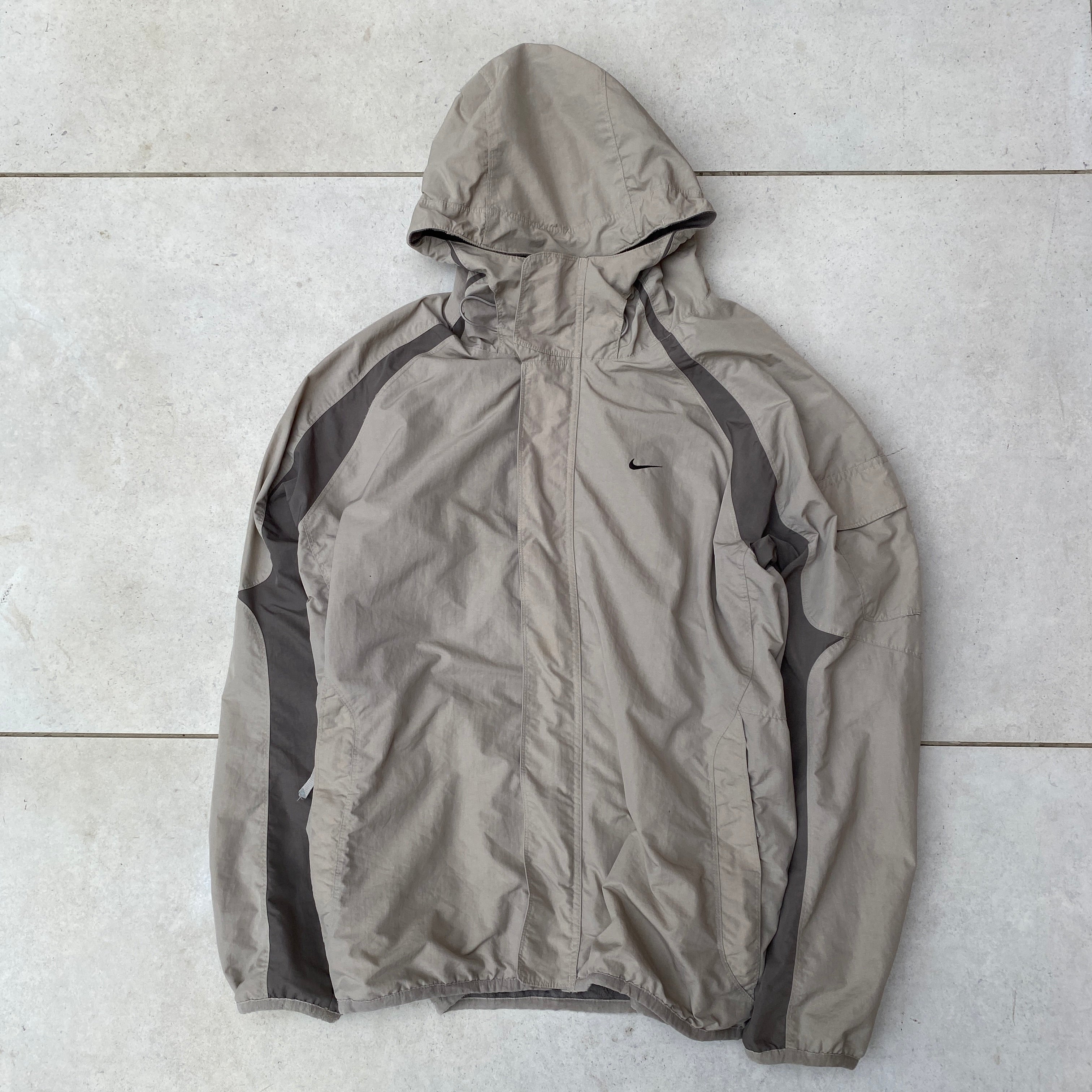 90s Nike Reversible Fleece Coat Jacket Brown XL