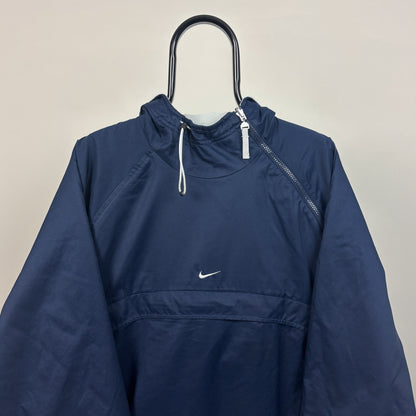 00s Nike Reversible Side Winder Fleece Coat Jacket Blue Medium