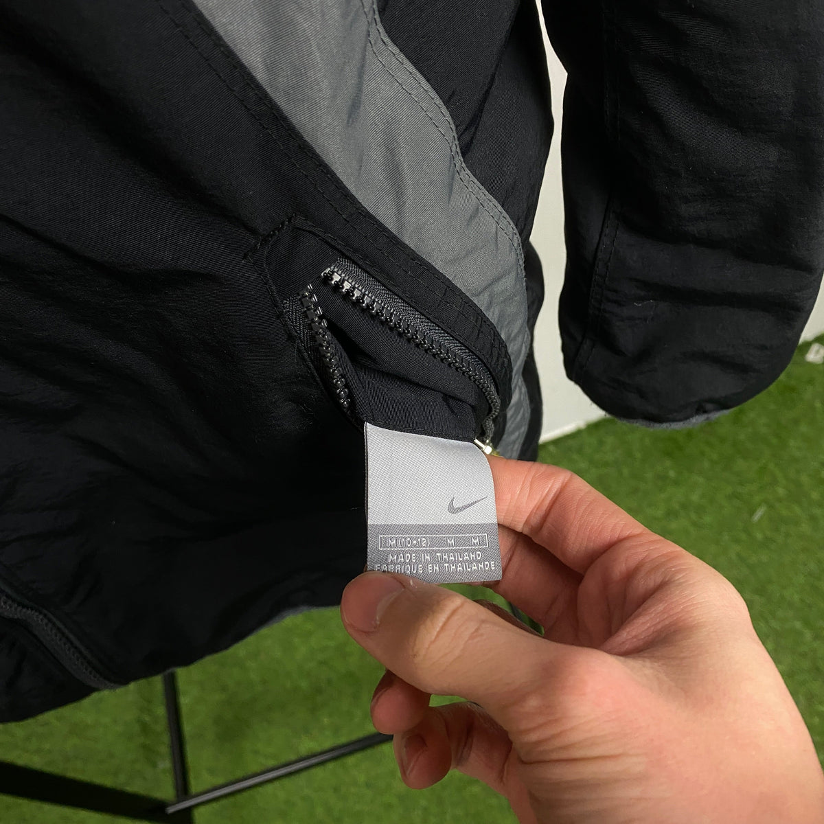00s Nike Reversible Piping Coat Jacket Black Small