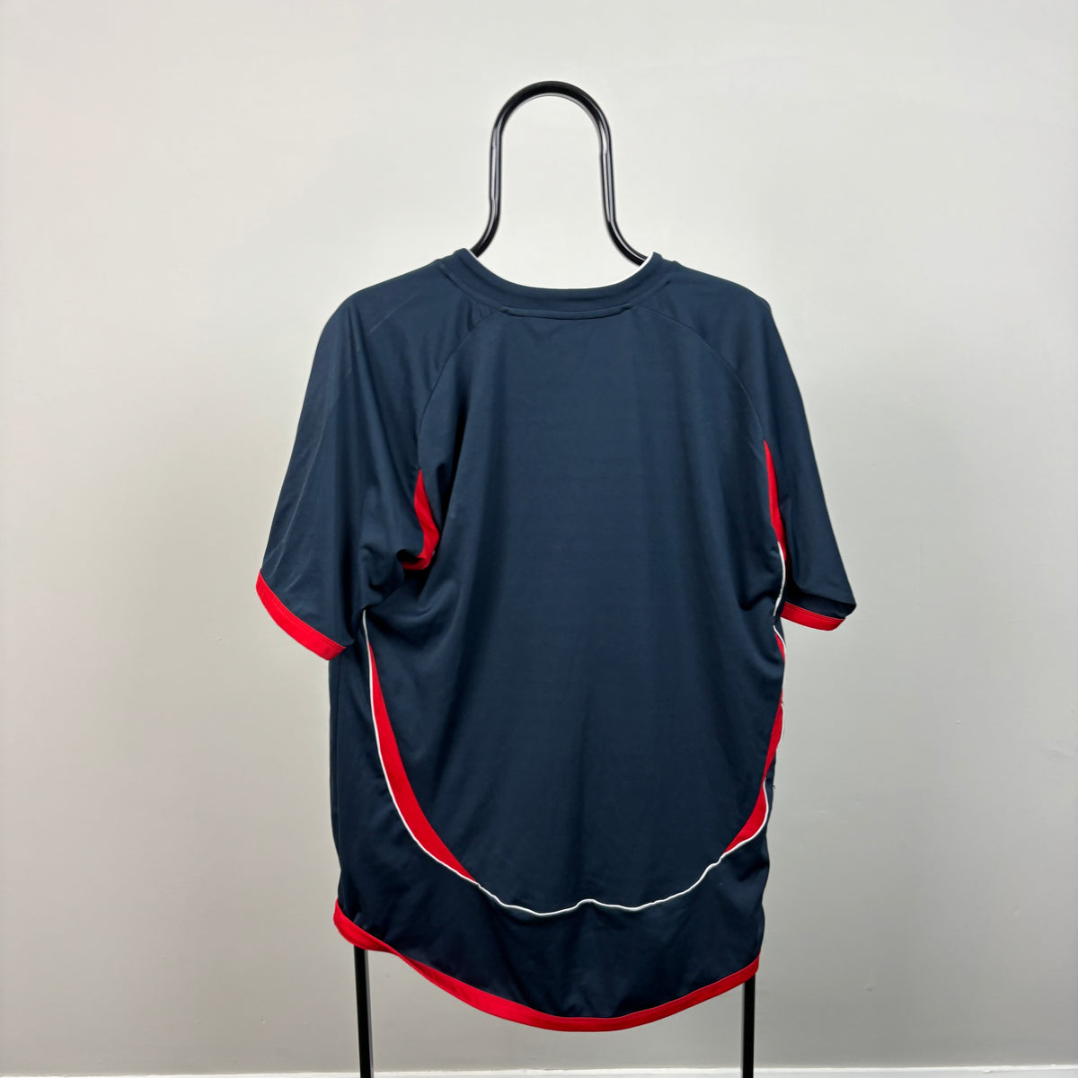 00s Le Coq Sportif Stoke Football Shirt T-Shirt Blue Large