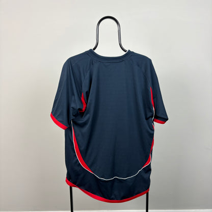 00s Le Coq Sportif Stoke Football Shirt T-Shirt Blue Large