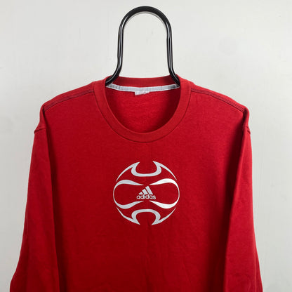 00s Adidas Sweatshirt Red XL