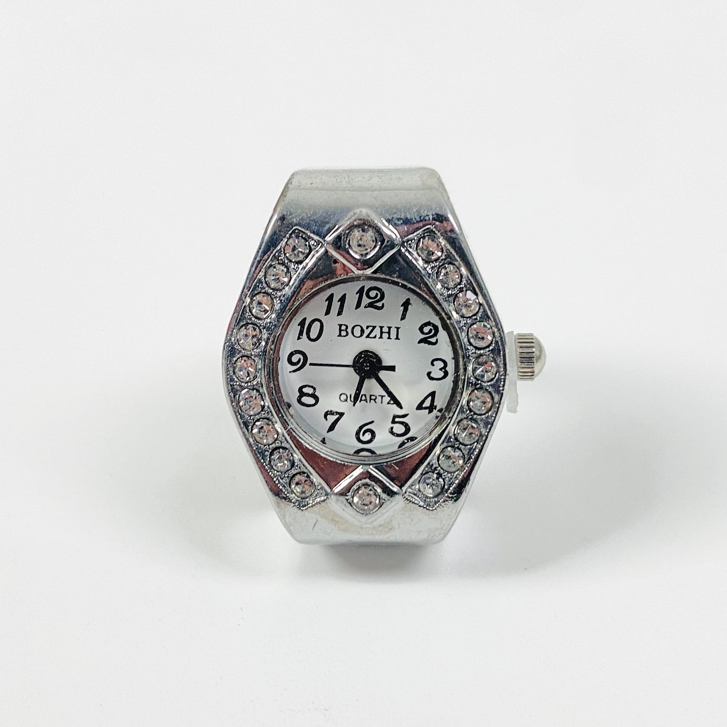 Encrusted Watch Ring Adjustable