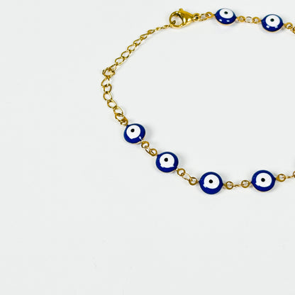Evil Eye Bracelet Gold Chain