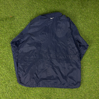00s Nike Tracksuit Jacket + Joggers Set Blue Large
