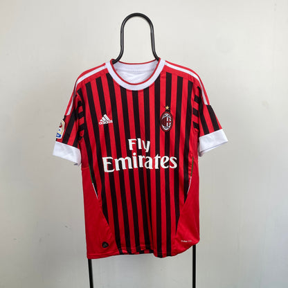 00s Adidas AC Milan Football Shirt T-Shirt Red Medium