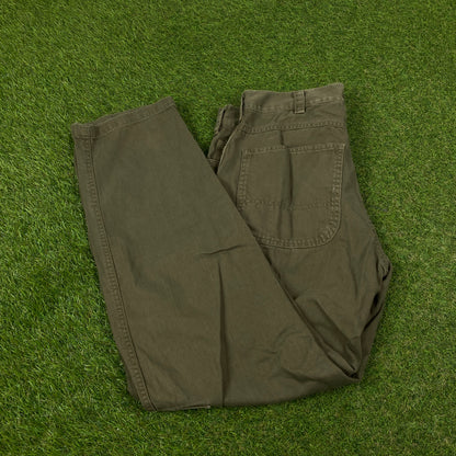 Retro Dickies Cargo Trousers Joggers Green Medium