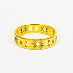 Retro Vintage Sun Ring Gold