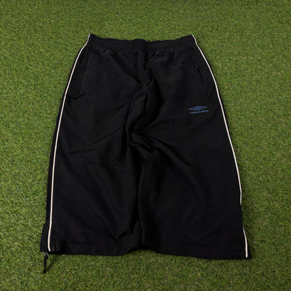 00s Umbro Piping Zip Pocket Shorts Black Small