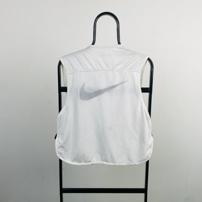 00s Nike Running Vest Gilet Jacket White Small