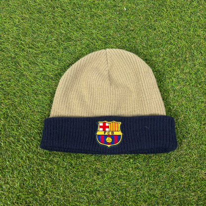 00s Nike Barcelona Reversible Beanie Hat Brown