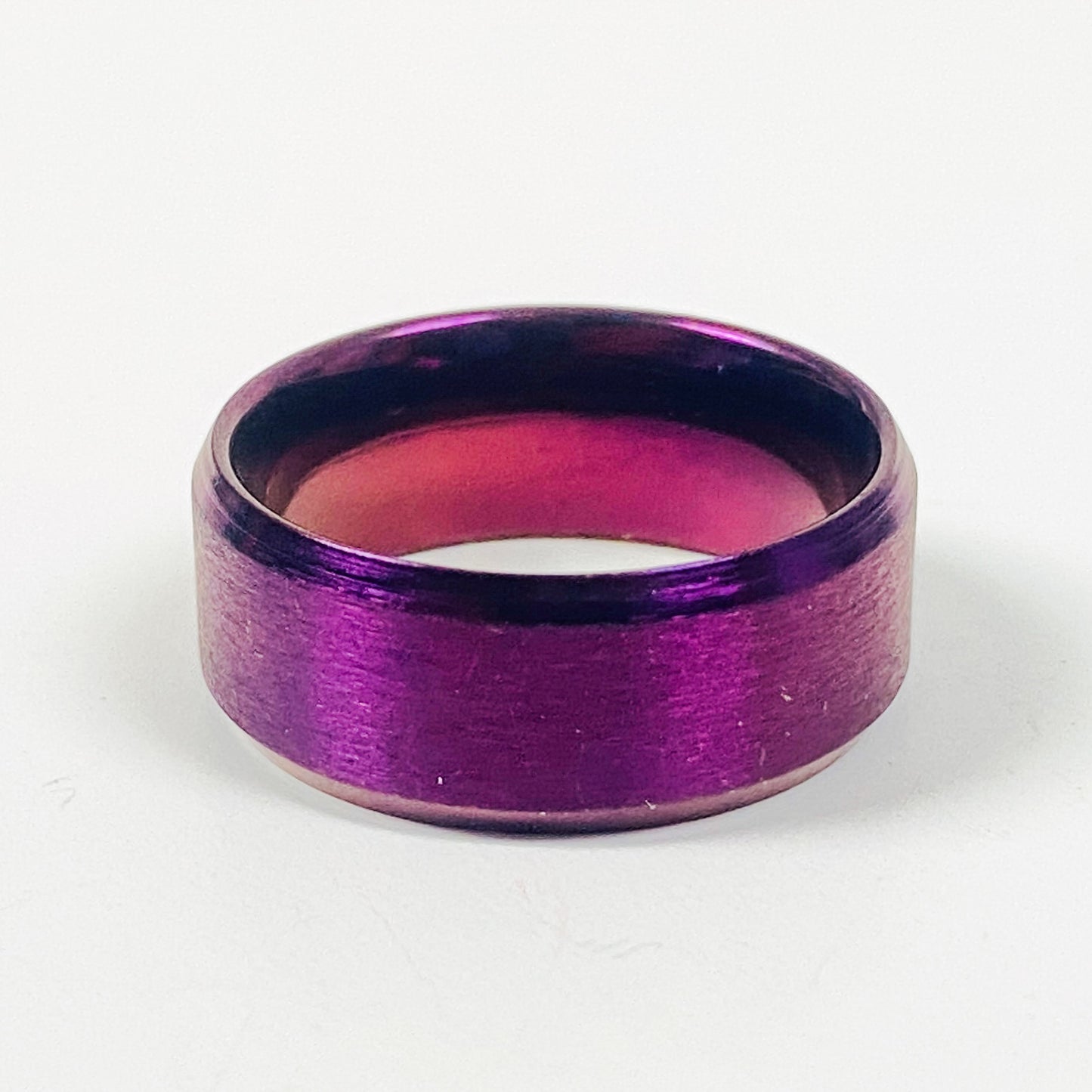 Vintage Band Ring Purple Steel