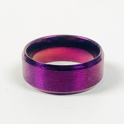 Vintage Band Ring Purple Steel