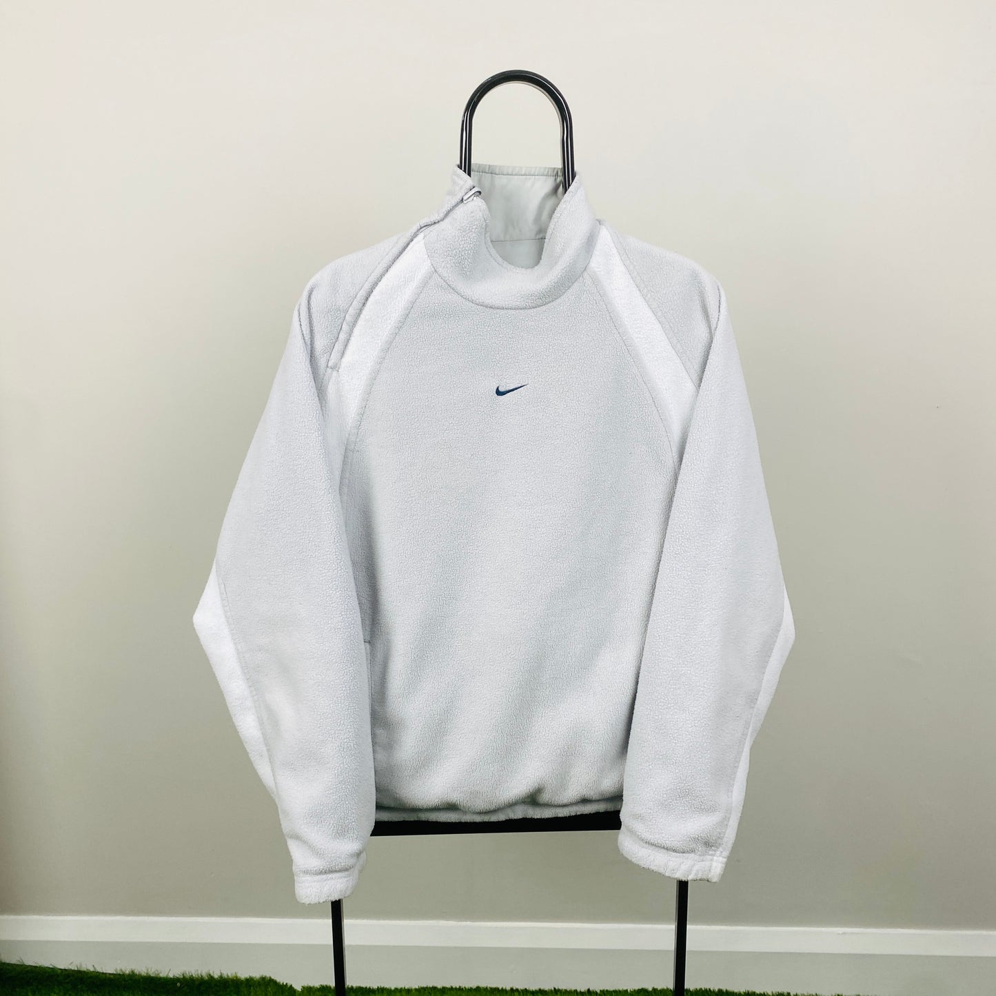 00s Nike Reversible Sidewinder Fleece Coat Jacket Grey Small