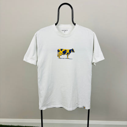 00s Carhartt Cow T-Shirt White Medium