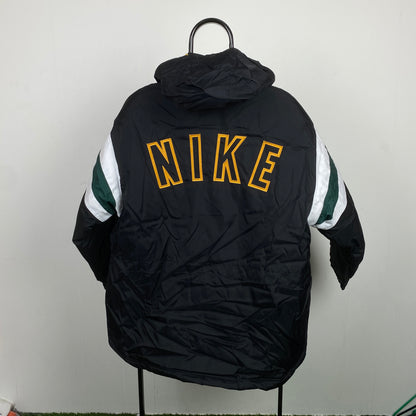 90s Nike Puffer Jacket Black Large