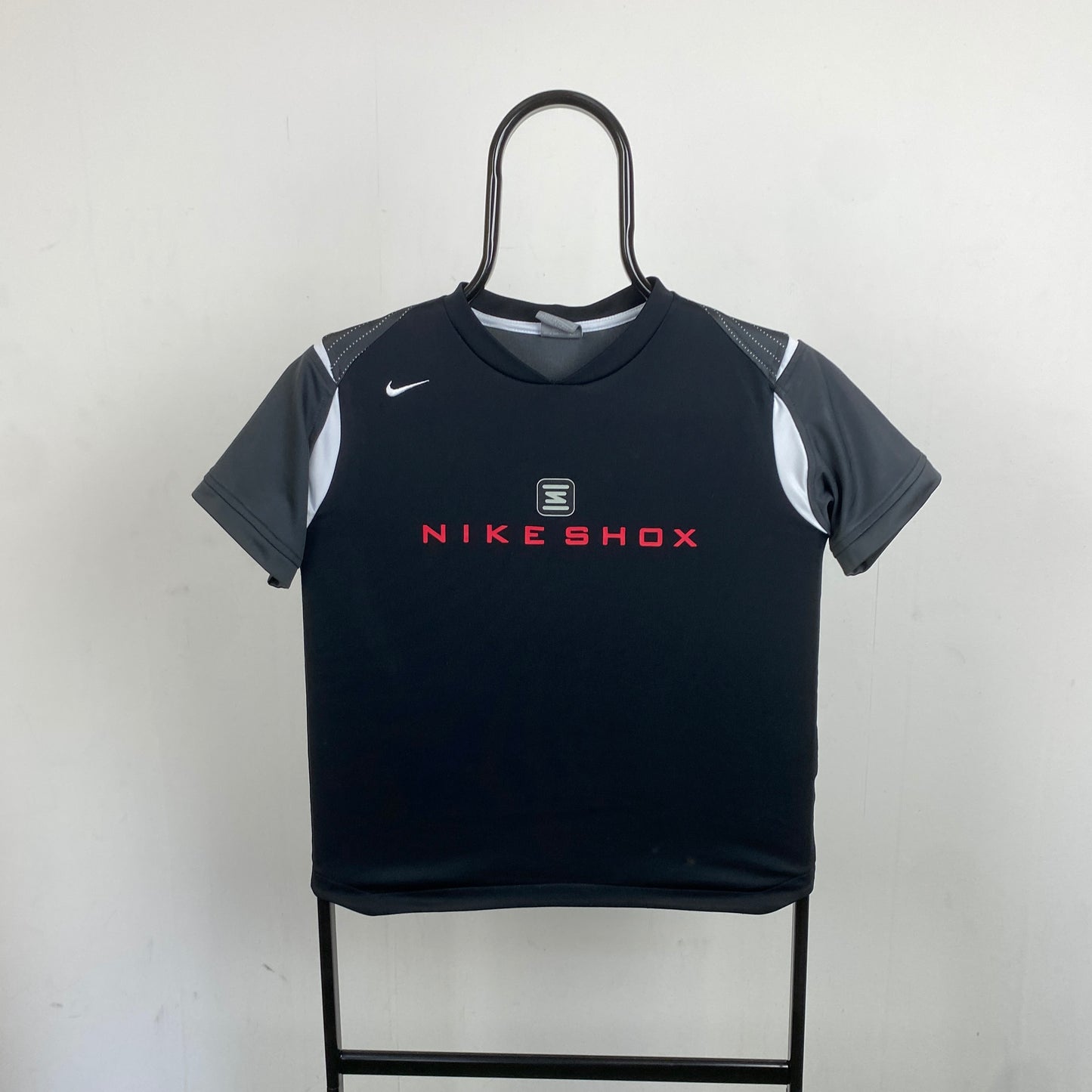 00s Nike Shox Baby Tee T-Shirt Black XS