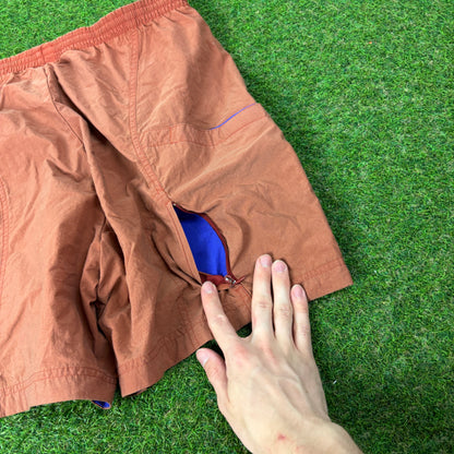 90s Nike ACG Multi Pocket Shorts Orange Medium