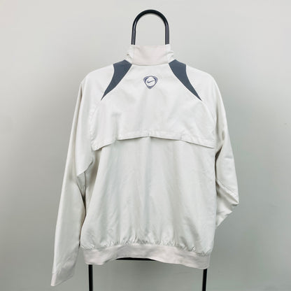 00s Nike T90 Porto FC Windbreaker Jacket Grey Medium