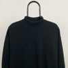 Retro Russell Athletic Roll Neck Sweatshirt Black Large