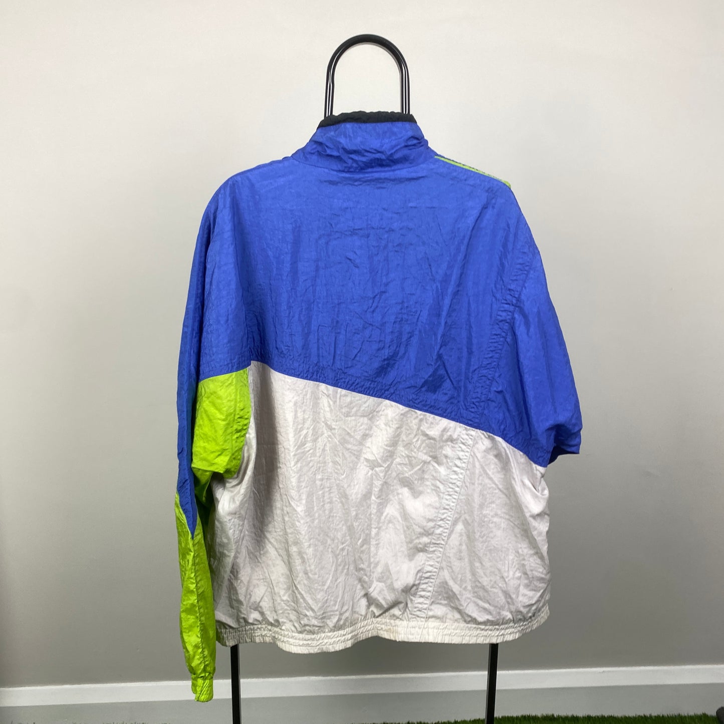 90s Nike Challenge Court Windbreaker Jacket Blue XL