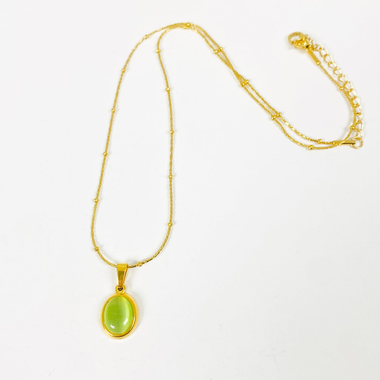 Antique Opal Necklace Chain Gold