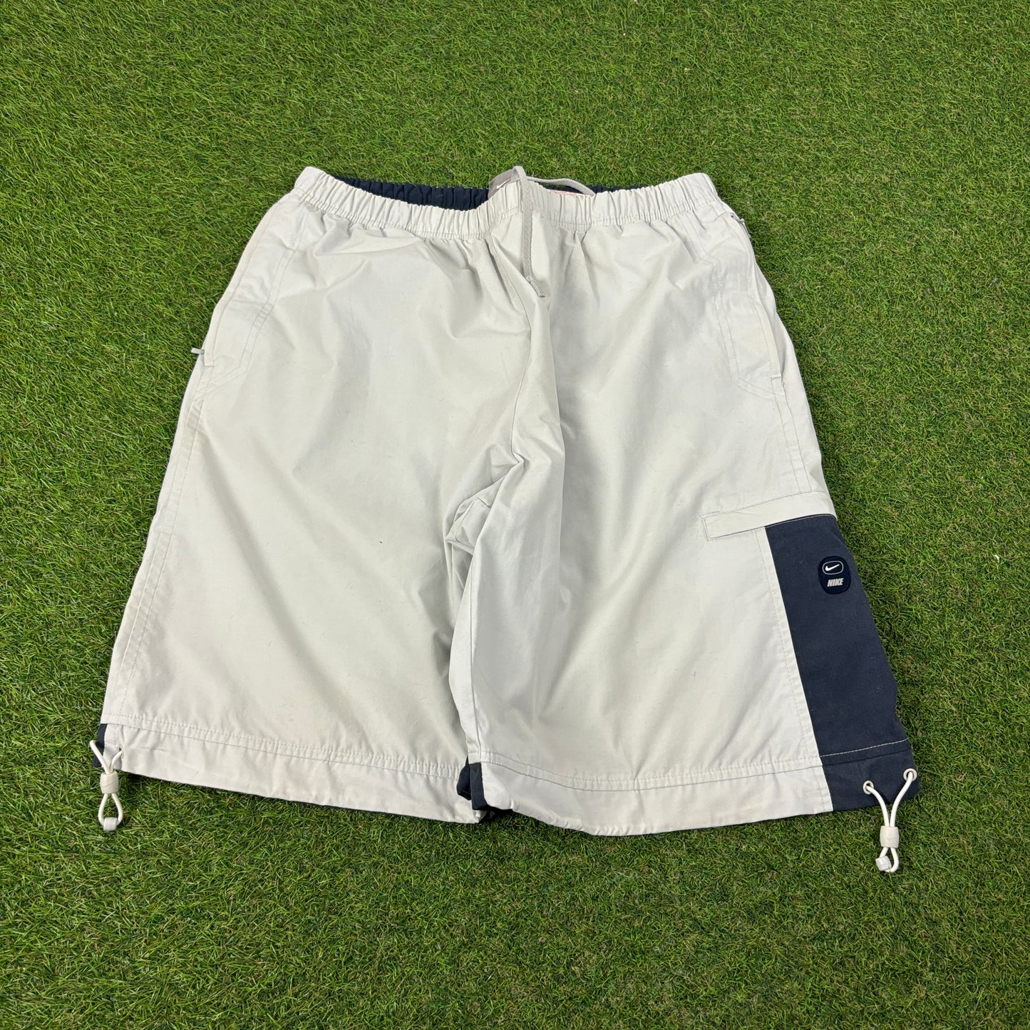 00s Nike Baggy Zip Pocket Shorts Grey Medium