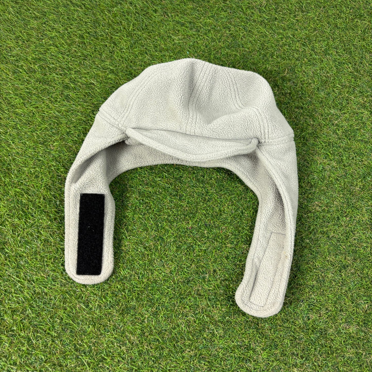 00s Nike Fleece Ear Flap Beanie Hat Grey