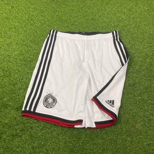 00s Adidas Germany Football Shorts White Small